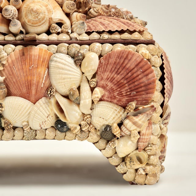 Vintage Seashell Encrusted Box For Sale - Image 9 of 14
