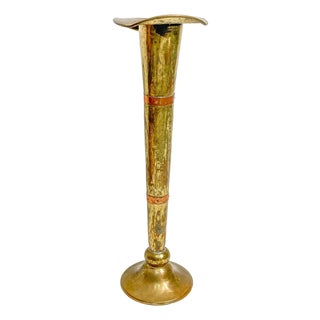 Antique 19th Century Imperial Russian Brass and Copper Floor Vase Umbrella Stand For Sale