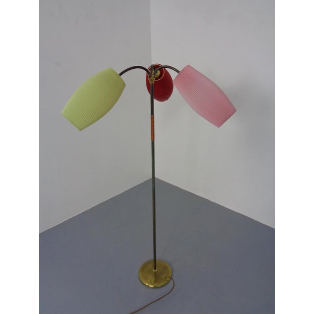 Mid-Century Adjustable Floor Lamp with Three Lanterns, 1950s For Sale - Image 4 of 18