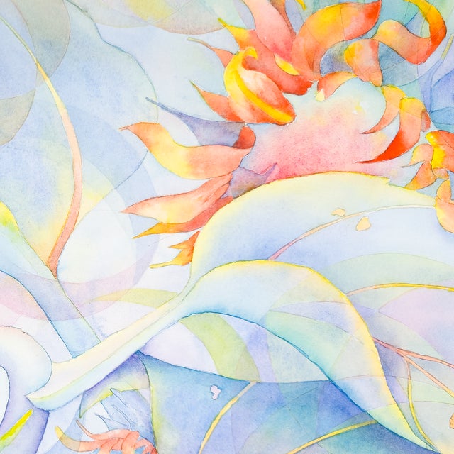 1990s Danish Pastel Sunflowers - Tomoko Parry, C. 1990s For Sale - Image 5 of 10