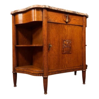 Art Nouveau Oak Sideboard Serving Trolley in the style of Dufresne, 1900 For Sale