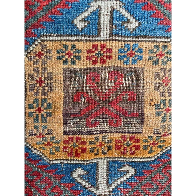 Red Antique Turkish Yastik Rug, 1890s For Sale - Image 8 of 18