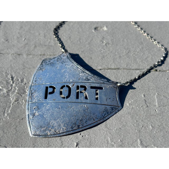 Late 19th Century Late 19th C. Trio of Sterling Silver Liquor / Wine Decanter Plaques For Sale - Image 5 of 6