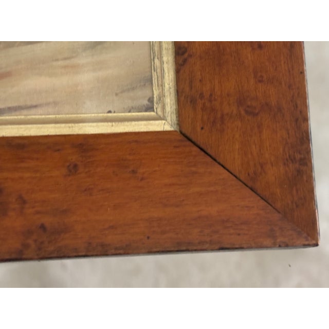 English Fox Hunt Sporting Pictures in Antique Bird's Eye Maple Wood Frames - A Pair For Sale - Image 10 of 18