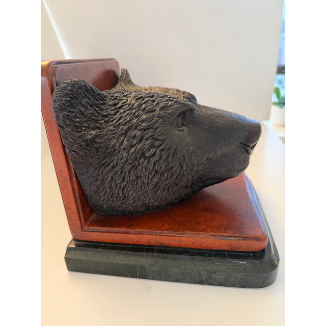 Brown Vintage Bear Bookends by Maitland-Smith For Sale - Image 8 of 10