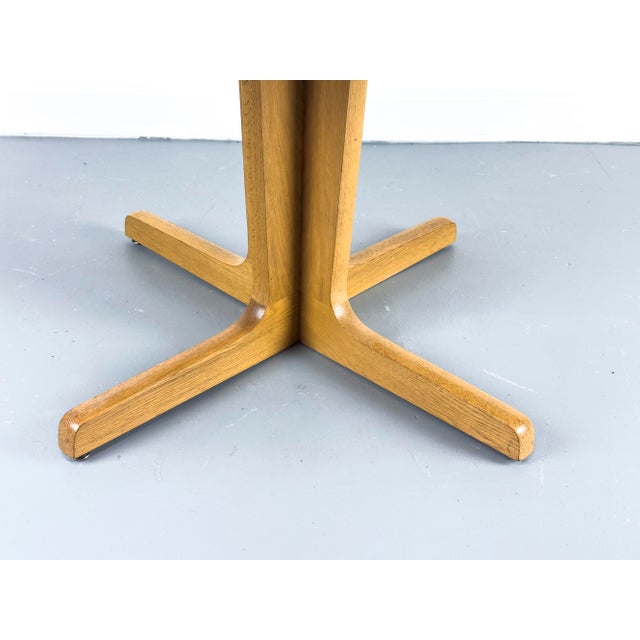 Round Oak Dining Table with Extensions, 1970s For Sale - Image 15 of 18