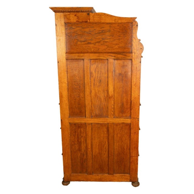 Antique American Ransom & Randolph # 65 Carved Oak Dental Cabinet Toledo Oh 1900 For Sale - Image 11 of 12