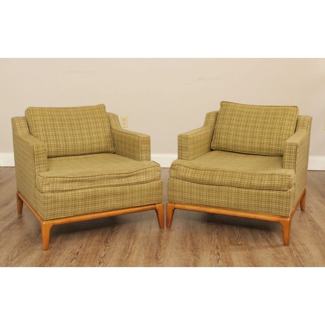 High Quality American Made Solid Maple Wood Frame Pair of Lounge Chairs Attributed to Heywood Wakefield (Not Labeled)