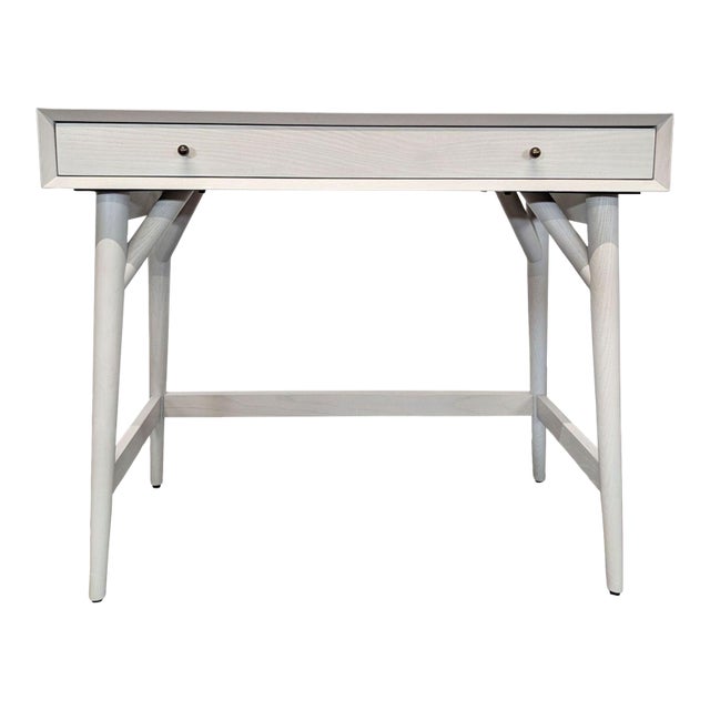 West Elm Mid-Century Modern Desk With Drawer For Sale