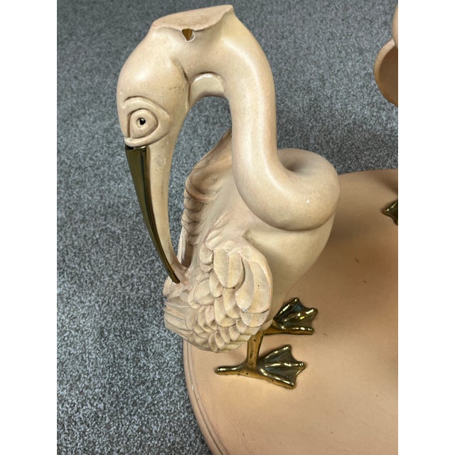 Blush 1960s Coastal Sea Bird Coffee Table For Sale - Image 8 of 9