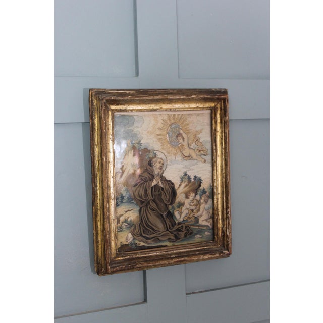 Spanish Artist, Composition, 18th Century, Embroidered & Painted Silk Panel For Sale - Image 15 of 18