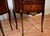 Brown 1890s Pair French Louis XV Walnut Satinwood Inlay & Marble Top Nightstands For Sale - Image 8 of 18