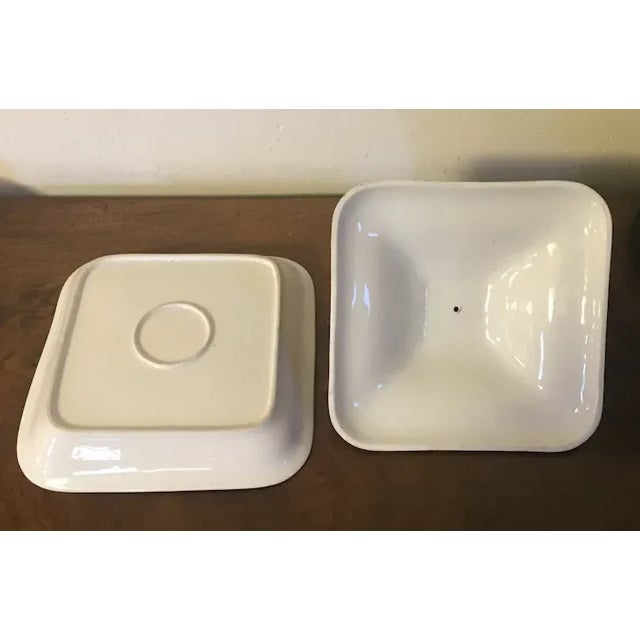 Antique 19th Century French Empire Floral Porcelain Serving Dish & Cover For Sale - Image 4 of 13