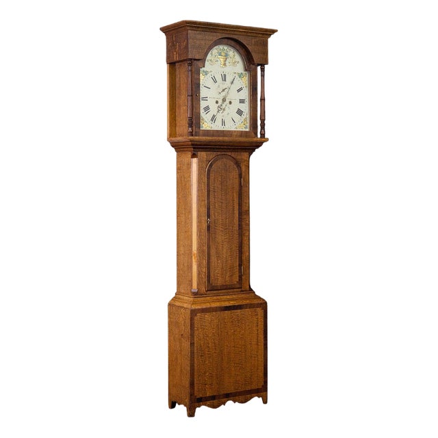 Antique English Grandfather Clock For Sale