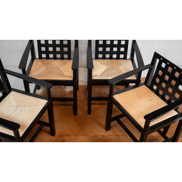 1980s Cassina Ds4 Armchairs by Charles Rennie Mackintosh - Set of 4 For Sale - Image 12 of 18