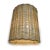 Modern raw woven wicker sconce cover. Beautiful warm glow with clean lines. Can be used to hang over an existing wall...
