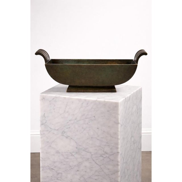 Swedish Art Deco Bronze Jardinière attributed to Jacob Ängman for GAB, 1930s For Sale - Image 4 of 8