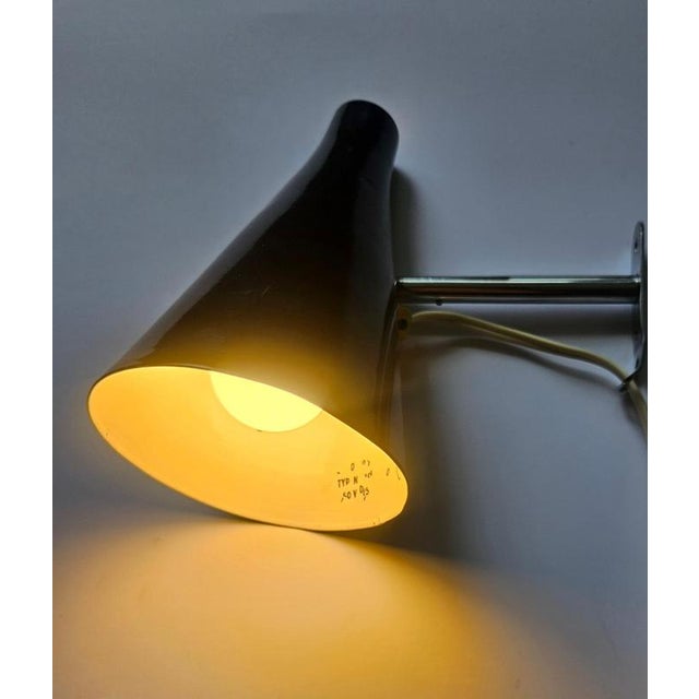 Mid-Century Modern Mid-Century Black Adjustable Wall Lamp in style of Stilnovo, Lidokov, 1960s For Sale - Image 3 of 14