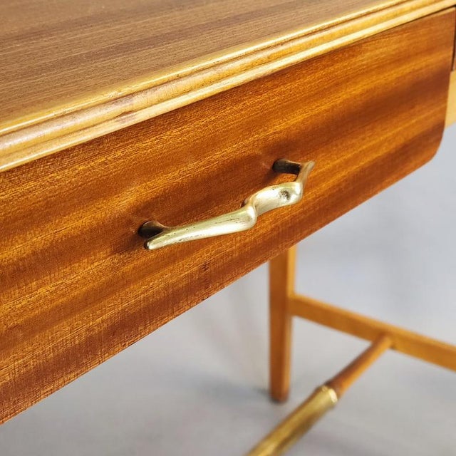 Dressing Table Desk with Mirror attributed to Gio Ponti for La Permanente di Cantù For Sale - Image 5 of 14