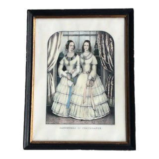 Rare 1840s Hand-Colored Lithograph | "Daughters of Temperance" Women's Rights Historical Document For Sale