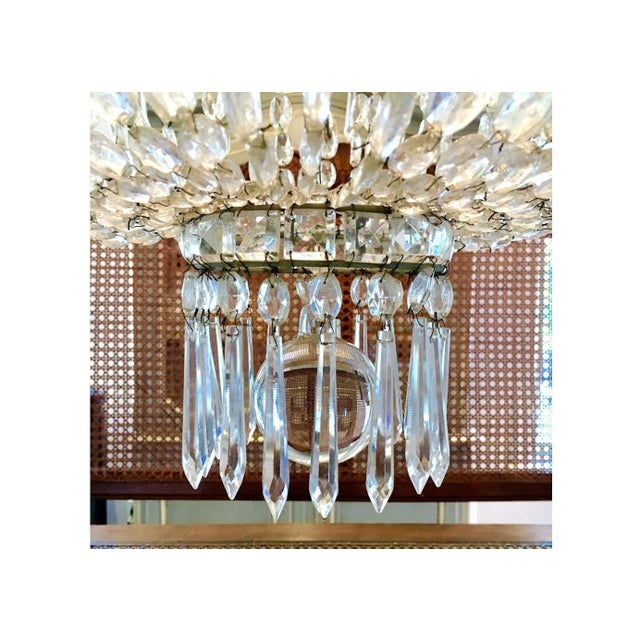 19th C 12 Lite Scandinavian Empire Chandelier For Sale - Image 4 of 5