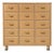 Italian Postmodern Chest of Drawers in Beige Leather, 2000s For Sale