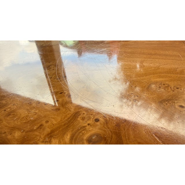 1960s William Doezema for Mastercraft Carpathian Elm Burl & Brass Floating Nightstands — Pair, Attributed For Sale - Image 13 of 18