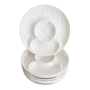 Portuguese Pottery Artichoke Plates, S/7