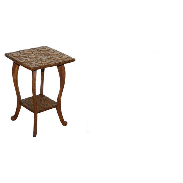 Hand-Carved Occasional Side Table from Liberty's London, 19th Century For Sale - Image 9 of 9