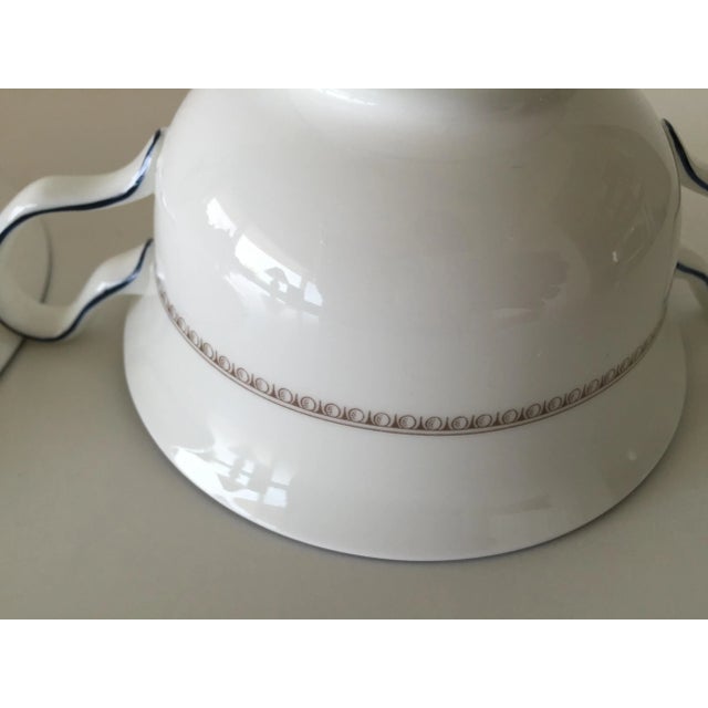 White Wedgwood "Turquoise Runnymede" Footed Soup Cups & Saucers Set- 12 Pieces For Sale - Image 8 of 10