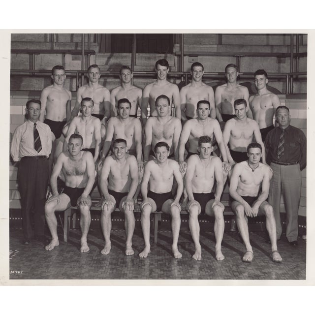One of a series of antique University of Minnesota athletics team photographs. This is the U of M Men's Swimming Team of...