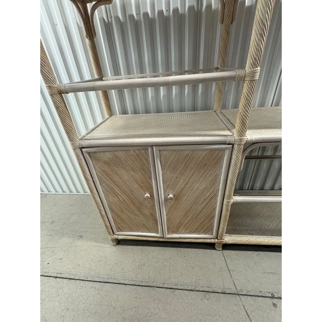 Vintage Rattan Pencil Reed Display Etegere For Sale In Savannah - Image 6 of 12