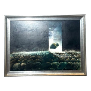 Francis, Large Surreal Landscape, Mixed Media Painting For Sale