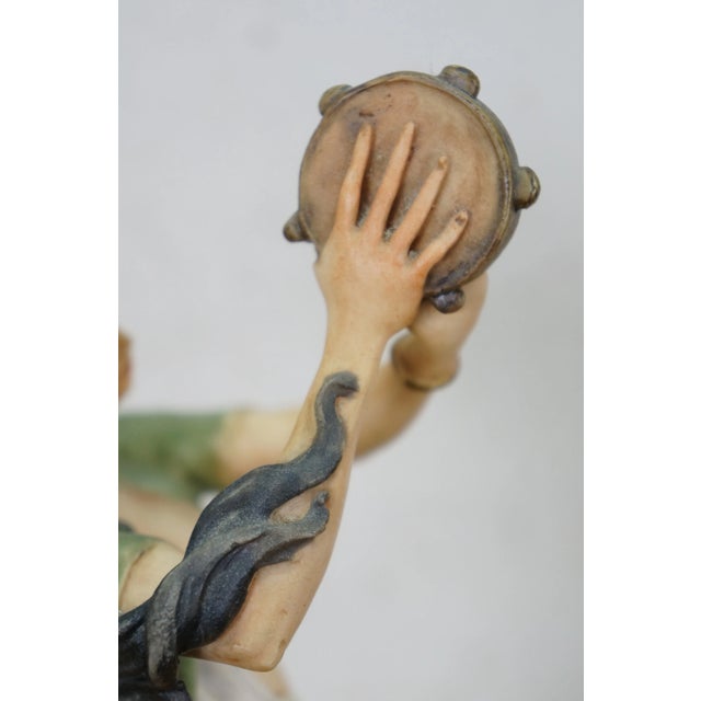 Giuseppe Armani Italian Gypsy Dancer Tambourine Figurine 14" For Sale - Image 9 of 14