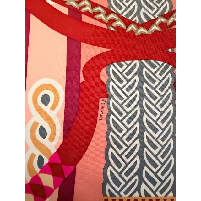 Hermès Fantaisie D’etriers Silk Scarf 2022 Designed by Jamin Virginie For Sale In New York - Image 6 of 12
