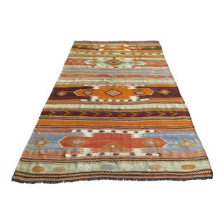 60s Turkish Handmade Kilim Rug Area Rug For Sale