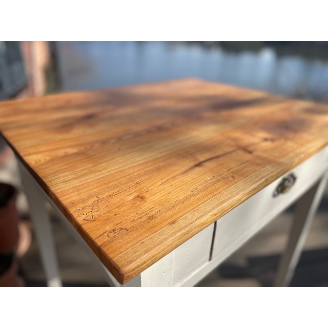 Wood Antique Table in Fir, 1890s For Sale - Image 7 of 18