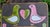 Glazed polychrome ceramic wall mirror by renowned French artist Mithé Espelt. Green and pink doves or lovebirds with...