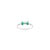 Green Natural Trillion Cut Emerald Diamond Bow Ring Size 4 in 14k White Gold For Sale - Image 8 of 14