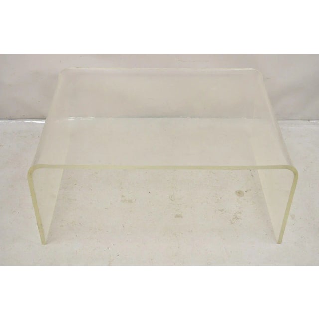 Mid-Century Modern 1960s Vintage Mid Century Modern Lucite Waterfall Coffee Table For Sale - Image 3 of 12