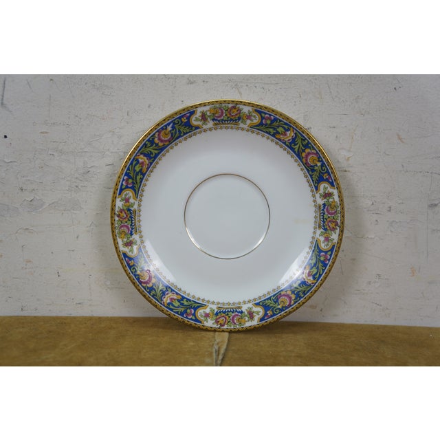 White 11 Antique Art Deco TLB Limoges Touze, Lemaître Frères & Blancher Plates For Sale - Image 8 of 11