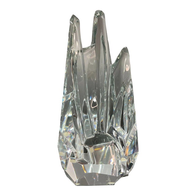 Rush Dougherty the Ice Palace Sevres Cristal France Signed Crystal Paperweight For Sale