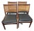Mid - Century Danish Modern Walnut Set 4 Chairs Xtra Large For Sale