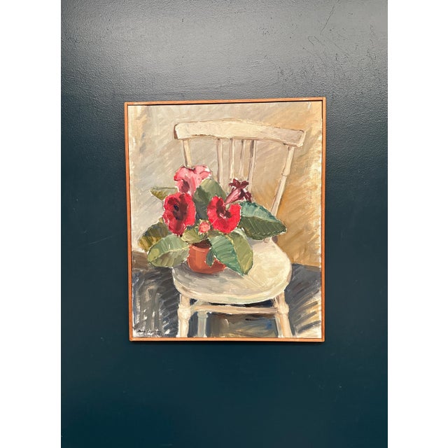 Aina Engström, Gloxinian, 1973, Oil on Canvas, Framed For Sale - Image 17 of 18