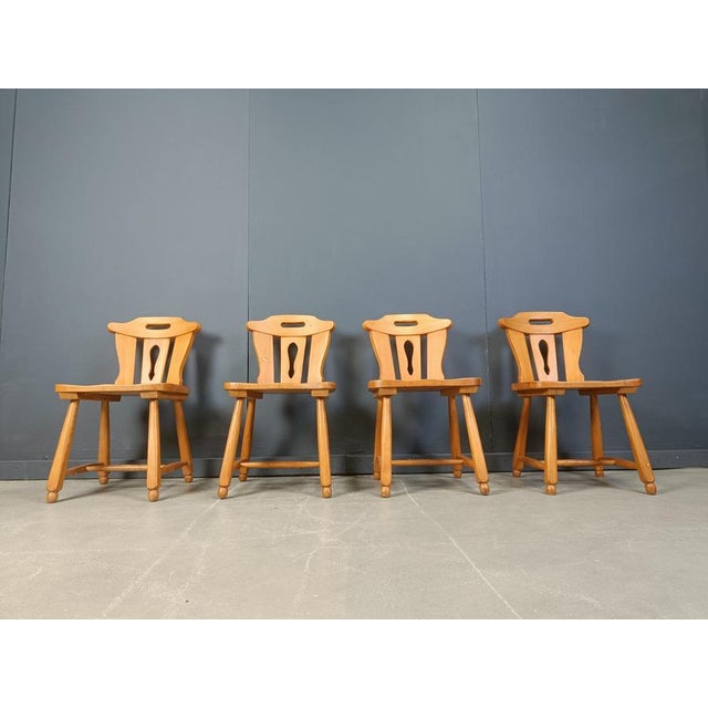 Mid-Century Brutalist Dining Chairs, 1960s, Set of 4 For Sale - Image 9 of 12