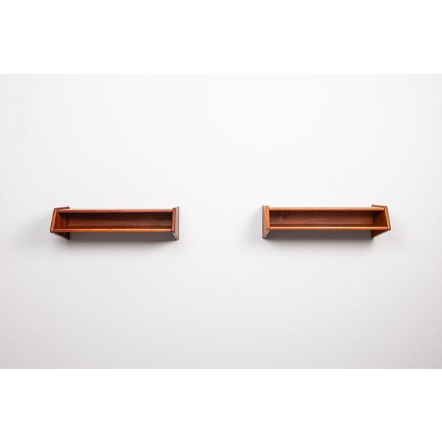 Aksel Kjersgaard No. 24 Floating Nightstands in Teak by Aksel Kjersgaard, Odder, Denmark 1960, Set of 2 For Sale - Image 4 of 15
