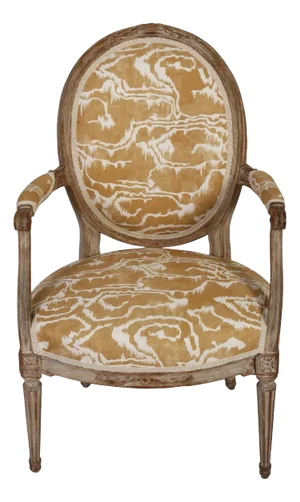 Newly Upholstered Paolo Moschino Fabric Louis XVI Style Chair