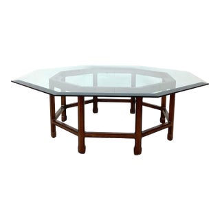 Sculptural Modern Octagonal Vintage Coffee Table- Ming Style For Sale