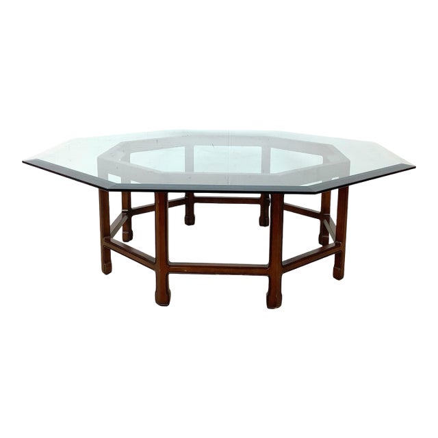 Sculptural Modern Octagonal Vintage Coffee Table- Ming Style For Sale