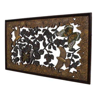 Maitland Smith Bronze Decorative Wall Mirror Art For Sale